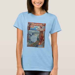 Art Nouveau Lady with Peacock T-Shirt