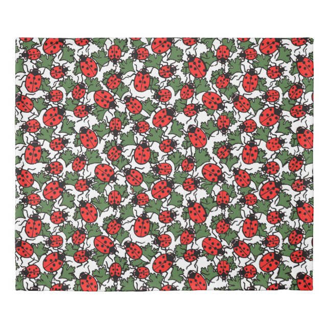 Art Nouveau Ladybug Insects Pattern Duvet Cover (Front)