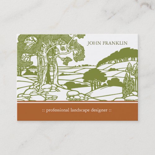 Art Nouveau Landscape Chubby Business Card