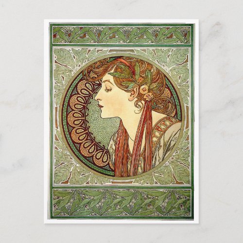 ART NOUVEAU LAUREL POSTCARD