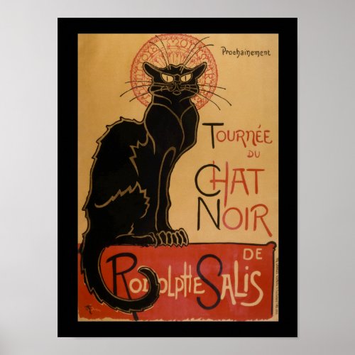 Art Nouveau Le Chat Noir Vintage Black Cat Poster