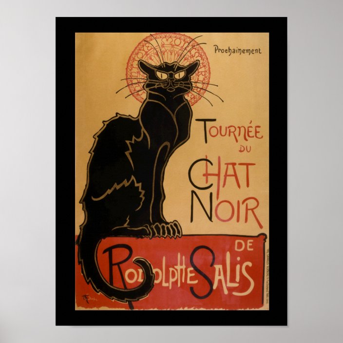 Art Nouveau Le Chat Noir Vintage Black Cat Poster Zazzle Com