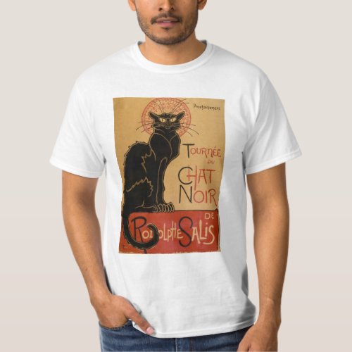Art Nouveau Le Chat Noir Vintage Black Cat T_Shirt
