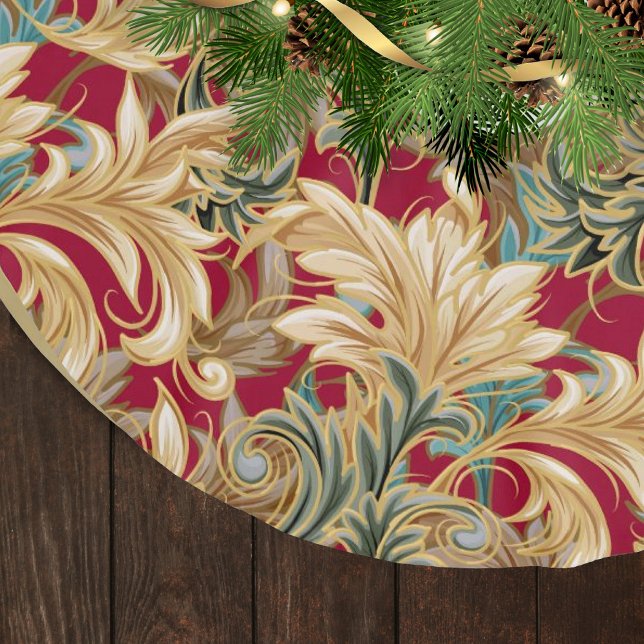 Art Nouveau Leaves Christmas Tree Skirt (Creator Uploaded)
