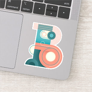 Art Nouveau   Letter B Sticker