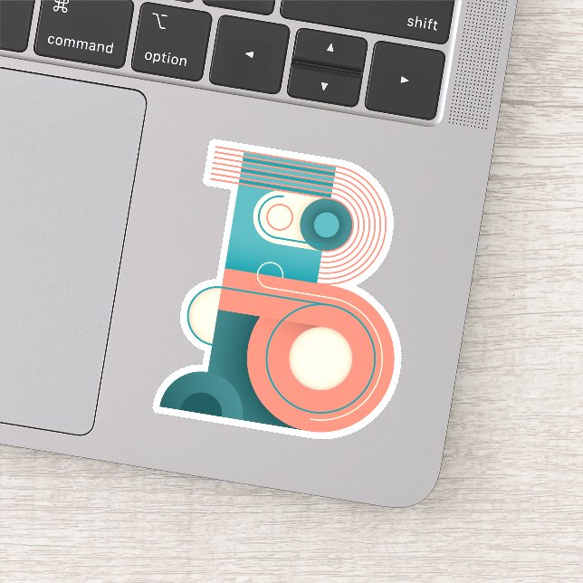 Art Nouveau | Letter B Sticker (Detail)