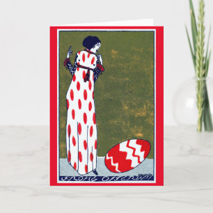  Art Nouveau Letterpress Thank You Card