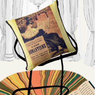 Art nouveau librairie romantique gothic grasset throw pillow