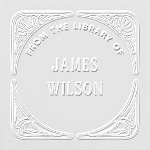 Art Nouveau Library Fan Motif Embosser