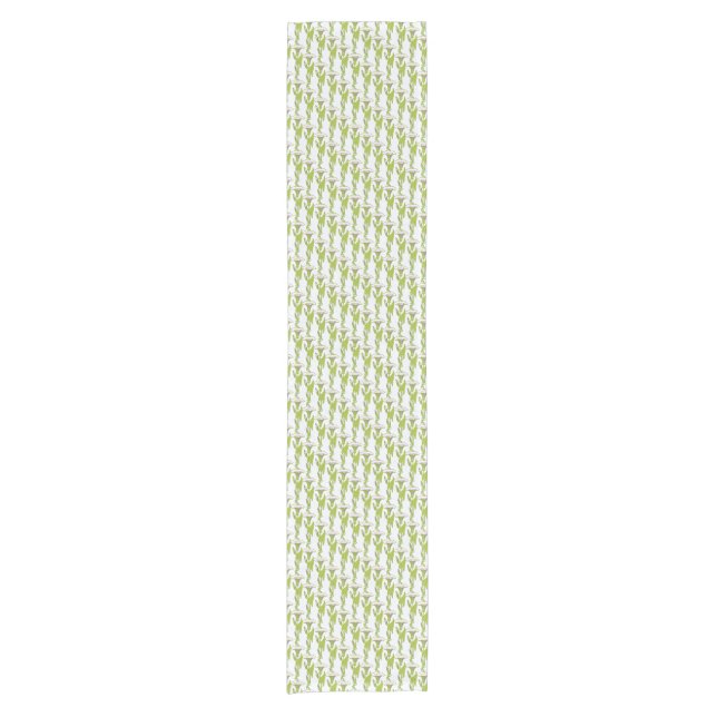 Art Nouveau light Ipomoea floral wallpaper art Short Table Runner (Front)