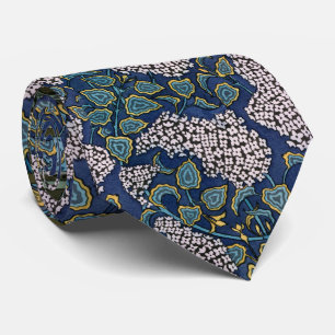 ART NOUVEAU LILACS,FOLIAGE Lilac Blue Green Floral Neck Tie