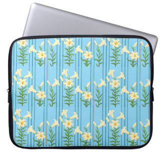 Art nouveau lilies laptop sleeve
