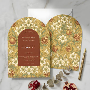Art Nouveau Lily Arch Floral Vintage Pattern Invitation