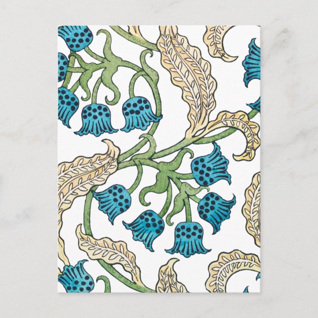 Art nouveau lily of the valley flower pattern 2  postcard (Front)