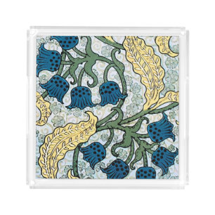 Art Nouveau Lily of the Valley Flower Verneuil  Acrylic Tray