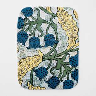 Art Nouveau Lily of the Valley Flower Verneuil  Baby Burp Cloth