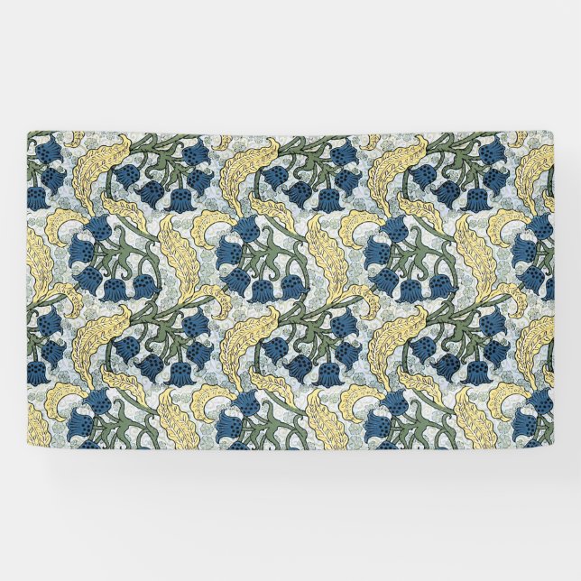Art Nouveau Lily of the Valley Flower Verneuil  Banner (Horizontal)
