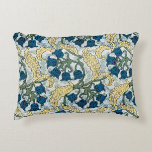 Art Nouveau Lily of the Valley Flower Verneuil  Decorative Pillow