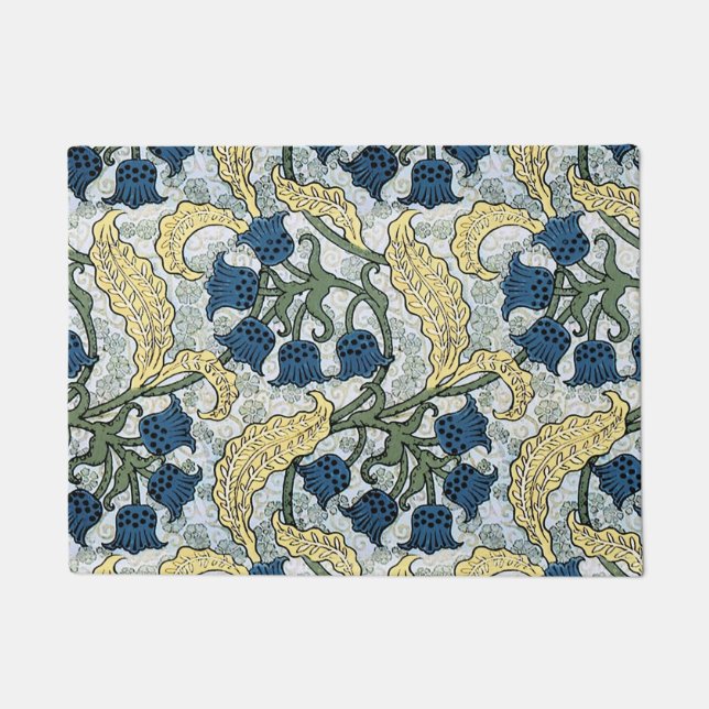 Art Nouveau Lily of the Valley Flower Verneuil  Doormat (Front)