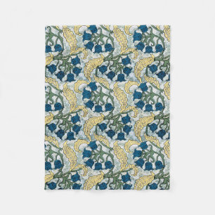 Art Nouveau Lily of the Valley Flower Verneuil  Fleece Blanket