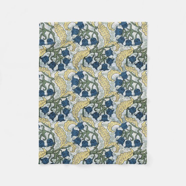 Art Nouveau Lily of the Valley Flower Verneuil  Fleece Blanket (Front)