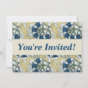 Art Nouveau Lily of the Valley Flower Verneuil  Invitation