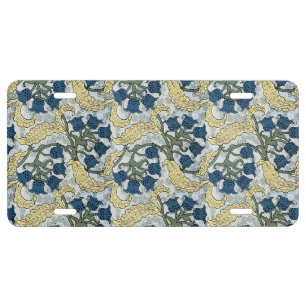 Art Nouveau Lily of the Valley Flower Verneuil  License Plate