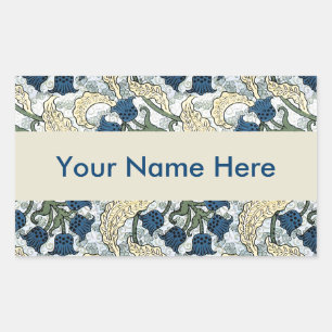 Art Nouveau Lily of the Valley Flower Verneuil  Rectangular Sticker