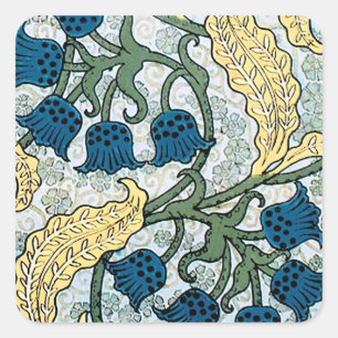 Art Nouveau Lily of the Valley Flower Verneuil  Square Sticker