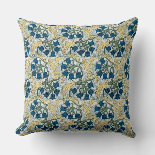 Art Nouveau Lily of the Valley Flower Verneuil  Throw Pillow