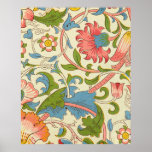Art nouveau lodden pattern - William Morris Poster<br><div class="desc">Famous art nouveau design Lodden pattern with colorful leaves and flowers by famous English arts and crafts designer William Morris.</div>