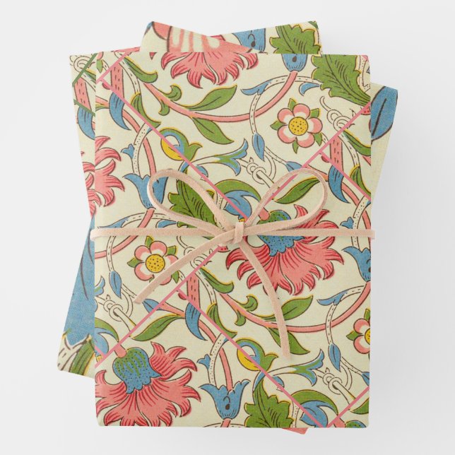 Art nouveau lodden pattern - William Morris Wrapping Paper Sheets (In situ)