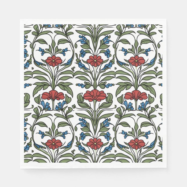 Art Nouveau Lotus  Napkins (Front)