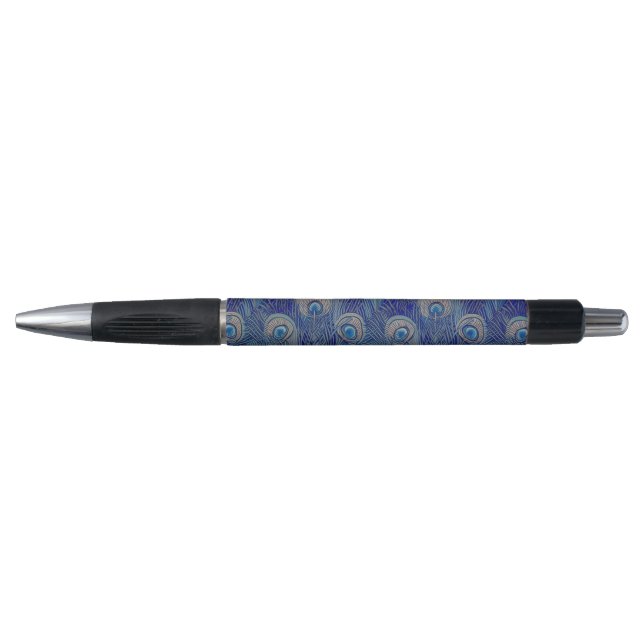 Art Nouveau Luxury Peacock Feather Pattern Pen (Front)