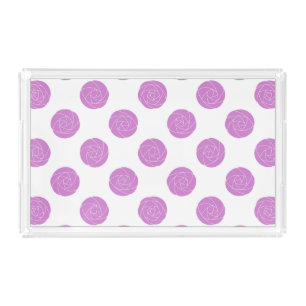 Art Nouveau Mackintosh Roses Retro Floral Pink Acrylic Tray