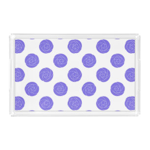 Art Nouveau Mackintosh Roses Retro Floral Purple Acrylic Tray