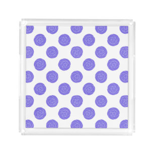 Art Nouveau Mackintosh Roses Retro Floral Purple Acrylic Tray