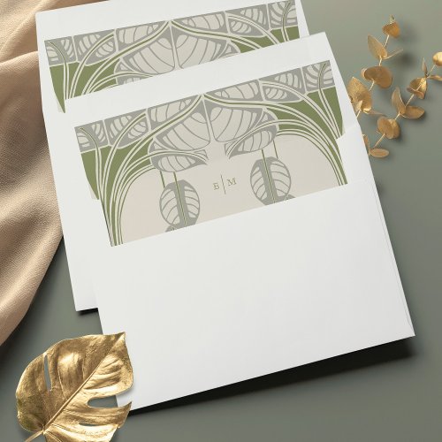 Art Nouveau Mackintosh Tree Wedding Envelope Envelope Liner