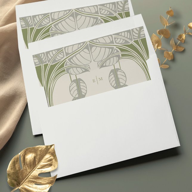 Art Nouveau Mackintosh Tree Wedding Envelope Envelope Liner (Creator Uploaded)