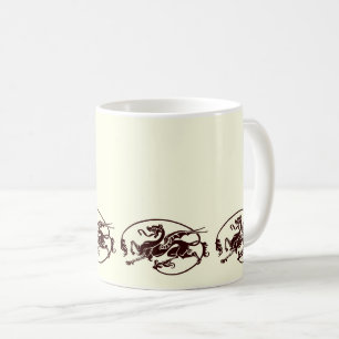 Art Nouveau Magical Dragon Design Coffee Mug