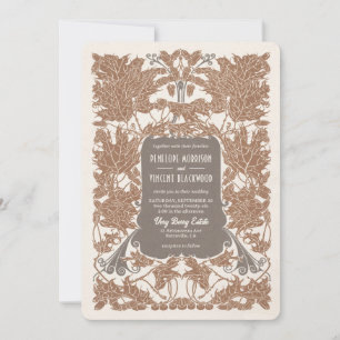 Art Nouveau Majestic Oak Wedding Invitation