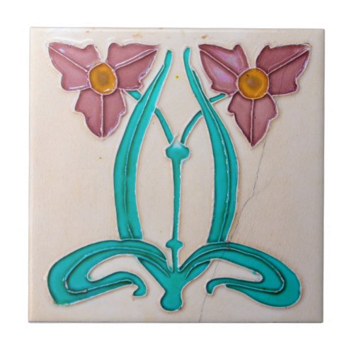 Art Nouveau Majolica Tiles