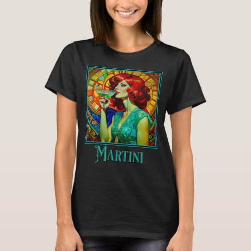 Art Nouveau Martini T_Shirt