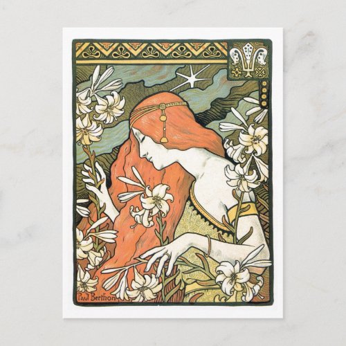 Art Nouveau masterpiece Paul Berthon Ermitage Postcard