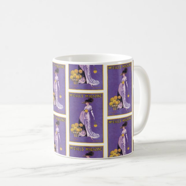 Art Nouveau McCall’s Magazine Cover Illustration Coffee Mug (Front Right)