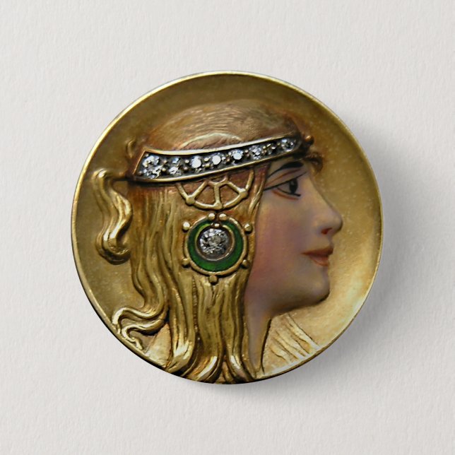 Art Nouveau Medallion Button (Front)