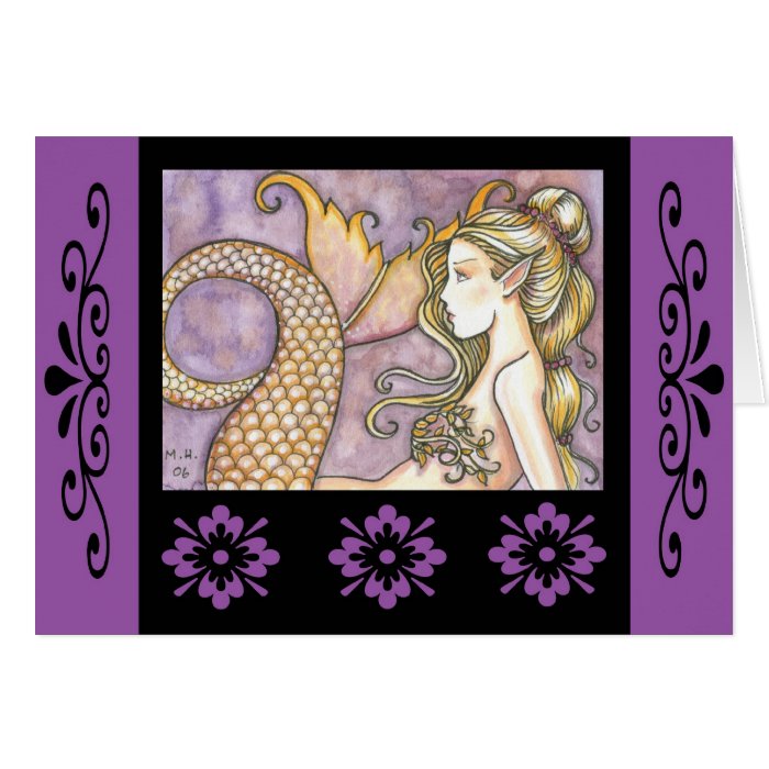 Art Nouveau Mermaid Art Card Molly Harrison