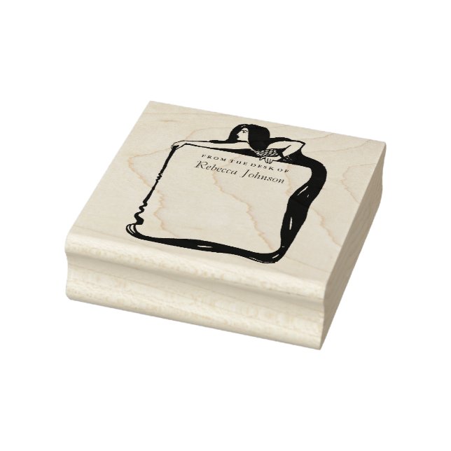 Art Nouveau Mermaid Rubber Stamp (Stamp)