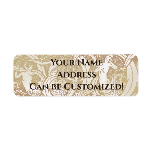 Art Nouveau Mermaids Label (Front)