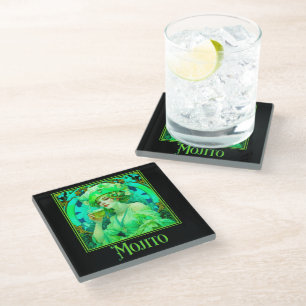 Art Nouveau Mojito Glass Coaster